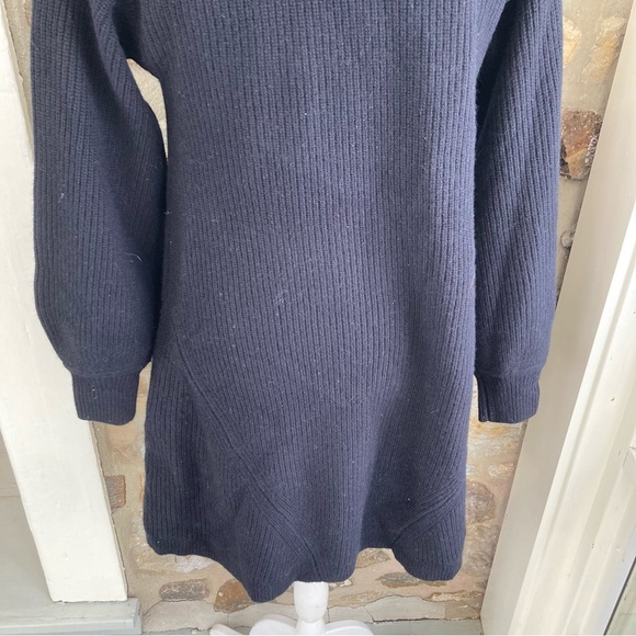NWT Wool and recycled-cashmere turtleneck sweater-dress Black Womens Small $298 - Picture 11 of 16